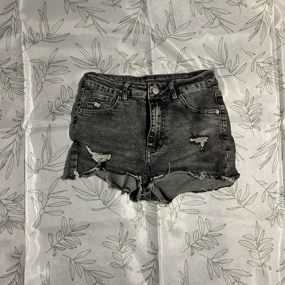 SHEIN denim grey shorts